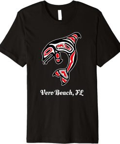 Native American Vero Beach Florida Red Orca Killer Whale Premium T-Shirt