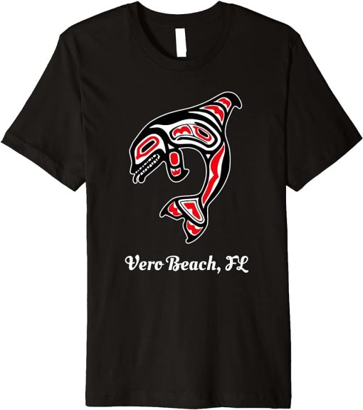 Native American Vero Beach Florida Red Orca Killer Whale Premium T-Shirt