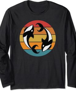 Orca Design- Whale Watchers Graphic Long Sleeve T-Shirt