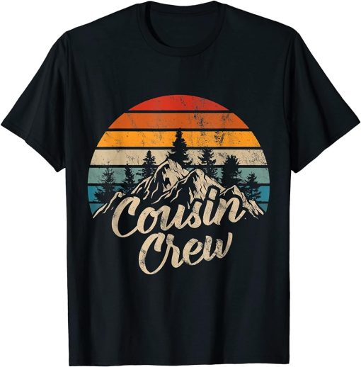 Cousin Crew Camping Outdoor Sunset Summer Camp T-Shirt