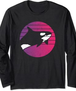 Orca Retro Style Vintage Long Sleeve T-Shirt