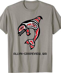 Allyn-Grapeview, Washington Native American Orca Whale Gift T-Shirt